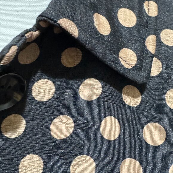 Chico’s Black & Tan Polka Dot Jacket, Size 2 (M/L) - Picture 5 of 10